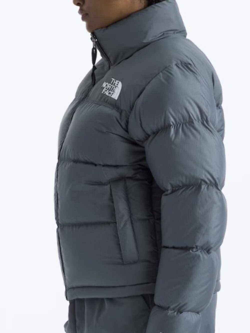 The North Face Womens 1996 Retro Nuptse Jacket Granite Grey Size XL 700 Down NWT - Picture 2 of 16